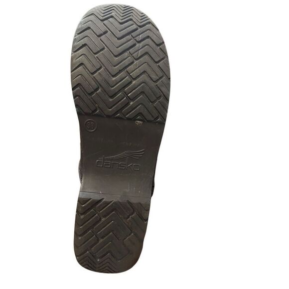 Dansko oiled black clog Sz 38 - Picture 5 of 8